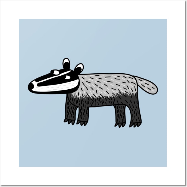 Badger Looking Cool Wildlife Art Wall Art by NicSquirrell